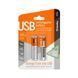 Акумулятор microUSB ColorWay (CW-UBAAA-01) AAA/HR03 Li-Pol 400 mAh BL 2шт 238570 фото 1