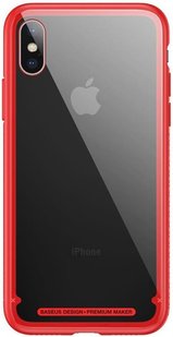 Чохол-накладка Baseus See-through Glass для Apple iPhone X Red (WIAPIPHX-YS09) 258162 фото