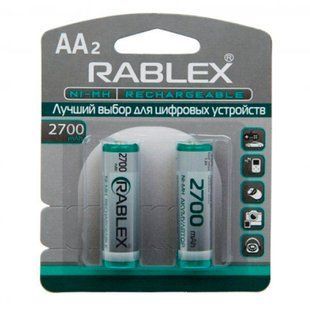 Акумулятор Rablex AA (R6) 2700mAh 2шт 539304 фото