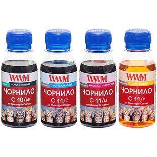Комплект чорнила WWM для CANON PG510BP/CL511 B/C/M/Y C10/11SET 4*100г 26471 фото