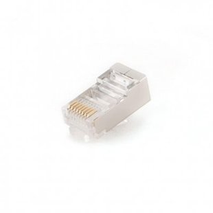 Конектор RJ 45 Cablexpert (PLUG5SP/50) екранований, з золоченими контактами (50 шт/уп) 228500 фото