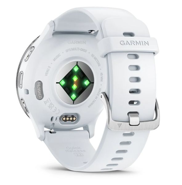 Смарт-годинник Garmin Venu 3 Silver Stainless Steel Bezel with Whitestone Case and Silicone Band (010-02784-50) 482555 фото