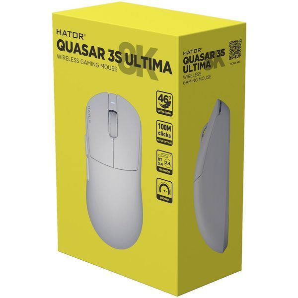Миша бездротова Hator Quasar 3S Ultima 8K Wireless White (HTM661) 606620 фото