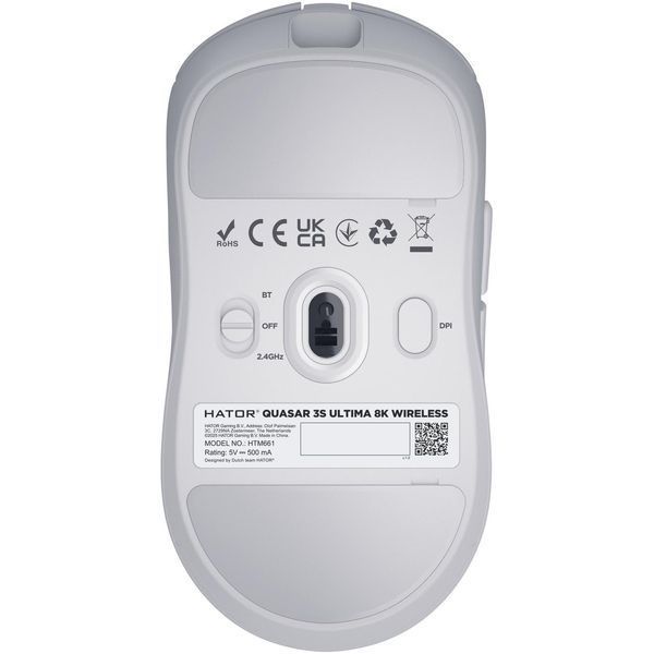 Миша бездротова Hator Quasar 3S Ultima 8K Wireless White (HTM661) 606620 фото