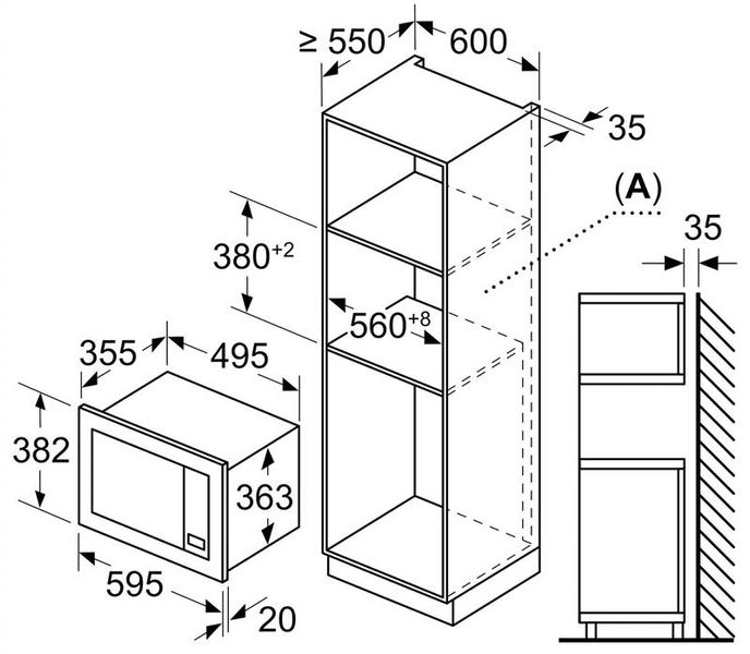 Вбудована мікрохвильова піч Bosch BEL653MS3 454083 фото