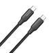 Кабель ColorWay USB Type-C - USB Type-C (M/M), TPE embossed, 3А, 2 м, Black (CW-CBPDCC102-BK) 606359 фото 2