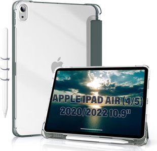 Чохол-книжка BeCover Soft Edge з кріпленням Apple Pencil для Apple iPad Air (4/5) 2020/2022 10.9" Dark Green (711120) 565711 фото