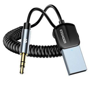 Bluetooth-трансмітер Essager Lingfeng USB to 3.5mm Bluetooth 5.0 Grey (EBT-LF01-P) 608038 фото
