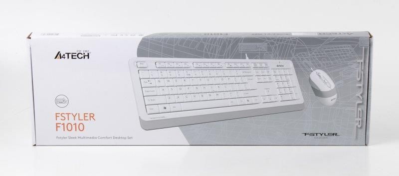 Комплект (клавіатура, миша) A4Tech F1010 White 267533 фото