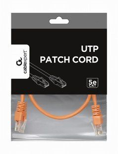 Патч-корд UTP Cablexpert (PP12-0.5M/O) літий, 50u "штекер із засувкою, 0.5 м, помаранчевий 162918 фото
