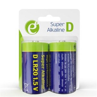 Батарейка EnerGenie Super Alkaline D/LR20 BL 2 шт 281174 фото