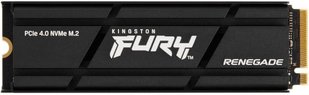 Накопичувач SSD 500GB Kingston Fury Renegade with Heatsink M.2 2280 PCIe 4.0 x4 NVMe 3D TLC (SFYRSK/500G) 436778 фото