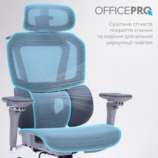 Крісло офісне OfficePro Unity OC710G Grey 614220 фото