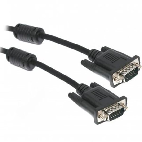 Кабель Maxxter VGA - VGA (M/M), HD15, 3+4C, з 2-ма феритами, 3 м, чорний (V-VGA-10) пакет 157564 фото