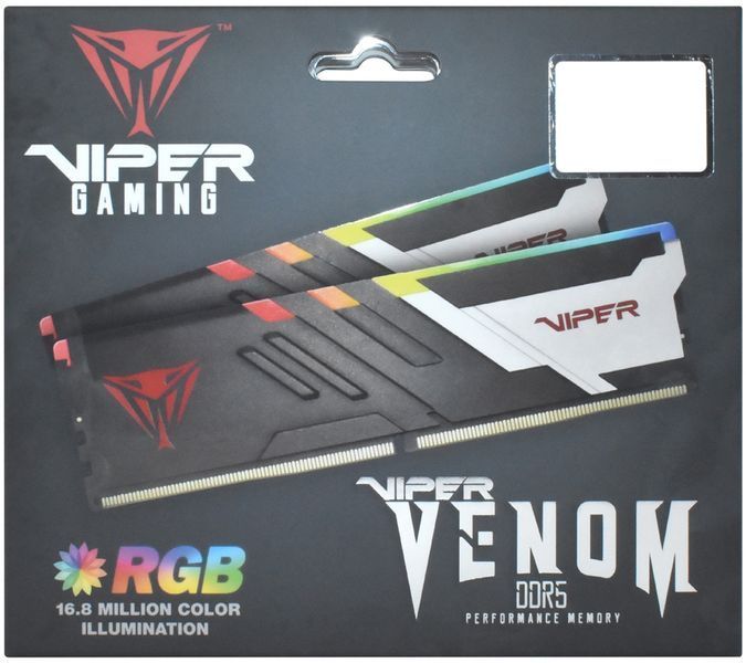 Модуль пам`яті DDR5 2x32GB/6000 Patriot Viper Venom RGB (PVVR564G600C36K) 537548 фото