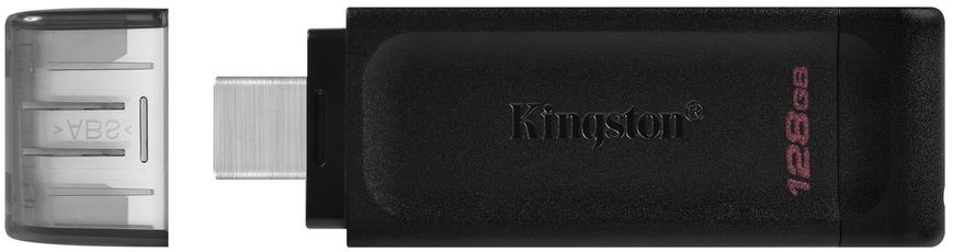 Флеш-накопичувач USB3.2 128GB Type-C Kingston DataTraveler 70 Black (DT70/128GB) 306909 фото