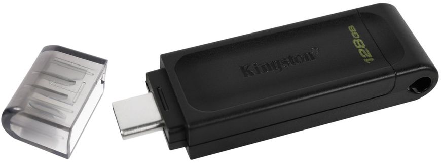 Флеш-накопичувач USB3.2 128GB Type-C Kingston DataTraveler 70 Black (DT70/128GB) 306909 фото