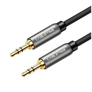 Кабель Cabletime Audio 3.5 мм - 3.5 мм (M/M), 1 м, Black, 3 pin (CF10H) 483287 фото