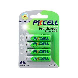 Акумулятор PKCELL Ni-MH AA/HR06 600 mAh BL 4шт (PC/AA600-4BA/09321) 410069 фото