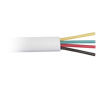 Кабель телефонний Atcom 100 м. CCS, 26AWG, 4 жили, білий 116049 фото