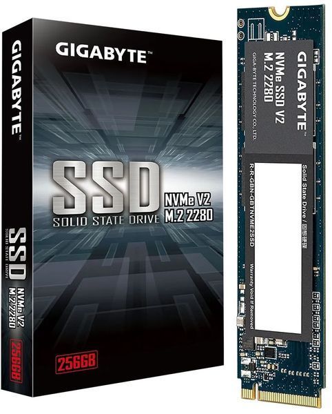 Накопичувач SSD 256GB Gigabyte NVMe SSD V2 M.2 PCIe 3.0 x4 3D NAND TLC (G3NVMEV2256G) 579469 фото