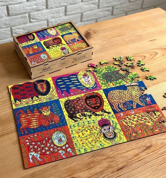 Пазл дерев`яний UkrainianPuzzles Звірі Примаченко 585533 фото