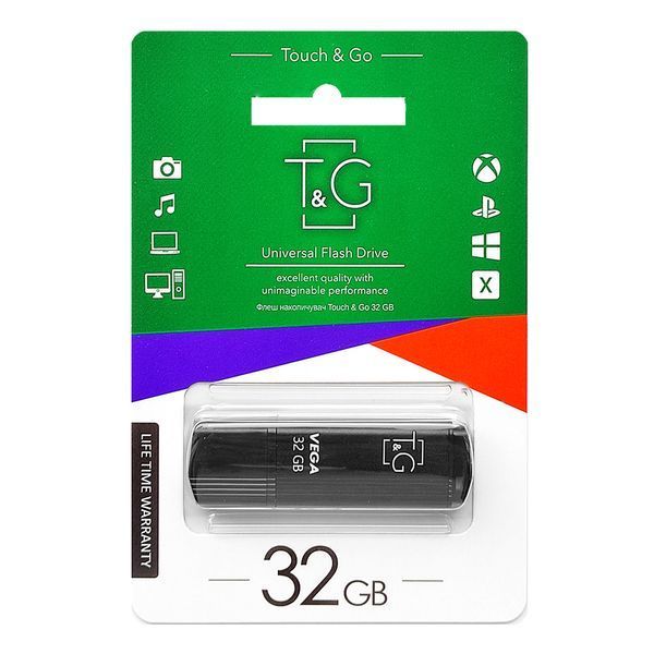 Флеш-накопичувач USB 32GB T&G 121 Vega Series Black (TG121-32GBBK) 371029 фото