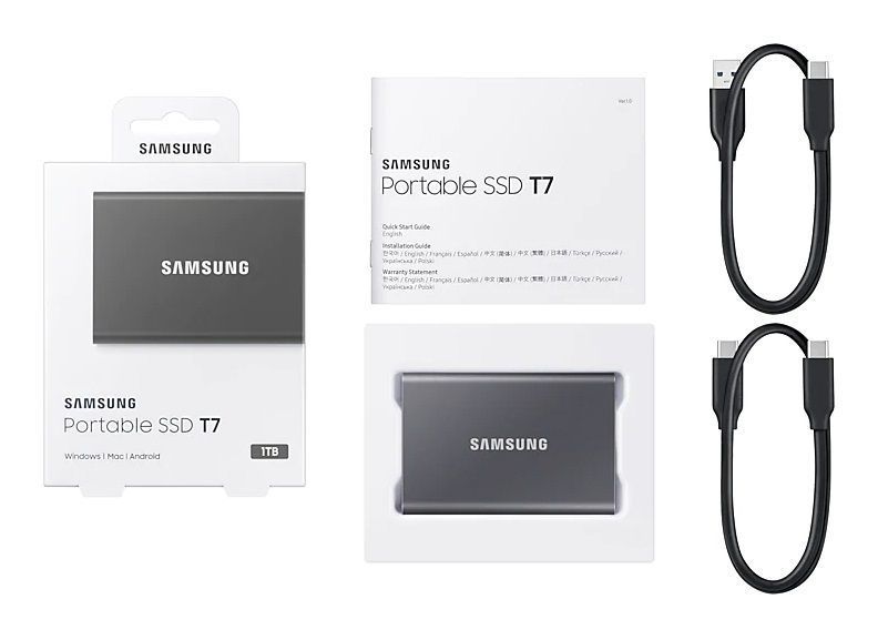 Накопичувач зовнішній SSD 4TB Samsung T7 Titan Gray (MU-PC4T0T/WW) 534370 фото