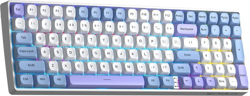 Клавіатура бездротова Aula S100pro Red Switch White/Blue (6948391205762) 579507 фото