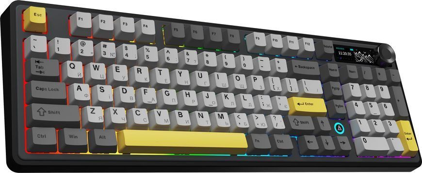 Клавіатура бездротова Ajazz AK980 V2 Maillard Switch Black (AK980-V2-M-BGY) 587950 фото