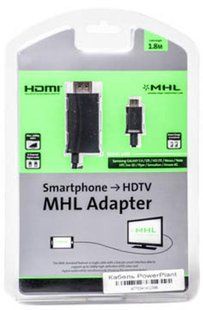 Кабель PowerPlant (KD00AS1239) microUSB-HDMI, 1.8м, Black 184465 фото
