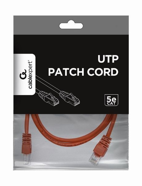 Патч-корд UTP Cablexpert (PP12-1M/R) літий, 50u "штекер із засувкою, 1 м, червоний 162948 фото