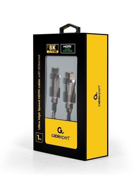 Кабель Cablexpert HDMI - HDMI V 2.1 (M/M), 1 м, чорний (CCBP-HDMI8K-1M) коробка 358090 фото