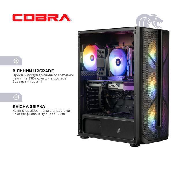 Ігровий комп`ютер COBRA Go RTX 5060 / Ryzen 5 8400F / RAM 32GB / SSD 1TB (R5P23485) 633869 фото