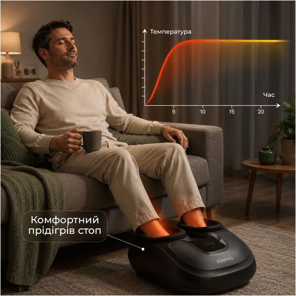 Масажер для ніг RENPHO Shiatsu Compact Black (RP-FM058R-BK) 621706 фото