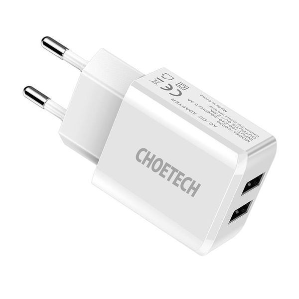 Мережевий зарядний пристрій Choetech (2USBх2A) White (C0030) 435392 фото