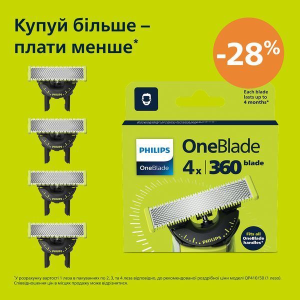 Змінне лезо Philips OneBlade 360 QP440/50 489890 фото