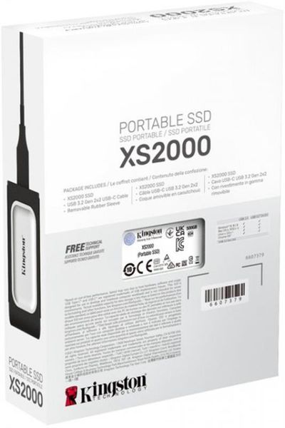 Накопичувач зовнішній SSD Portable USB 2.0ТB Kingston XS2000 Silver (SXS2000/2000G) 372924 фото