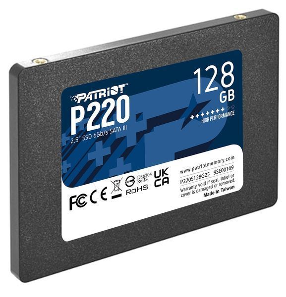 Накопичувач SSD 128GB Patriot P220 2.5" SATAIII TLC (P220S128G25) 448009 фото