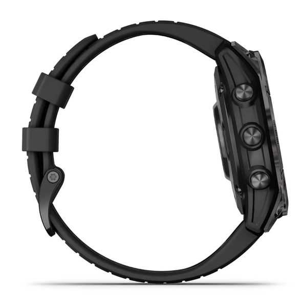 Смарт-годинник Garmin Fenix 7 Pro Sapphire Solar Carbon Gray DLC Titanium with Black Silicone (010-02777-54) 482447 фото