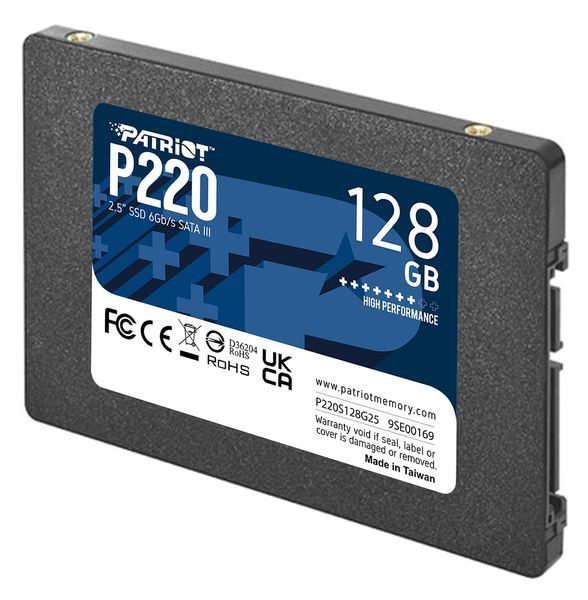 Накопичувач SSD 128GB Patriot P220 2.5" SATAIII TLC (P220S128G25) 448009 фото