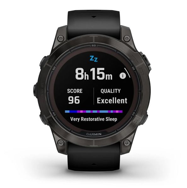 Смарт-годинник Garmin Fenix 7 Pro Sapphire Solar Carbon Gray DLC Titanium with Black Silicone (010-02777-54) 482447 фото