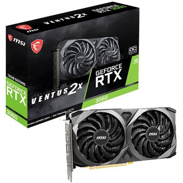 Відеокарта GF RTX 3060 12GB GDDR6 Ventus 2X OC MSI (GeForce RTX 3060 VENTUS 2X 12G OC) (LHR) 383803 фото