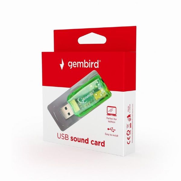 Звукова карта Gembird SC-USB-01 Green 236028 фото