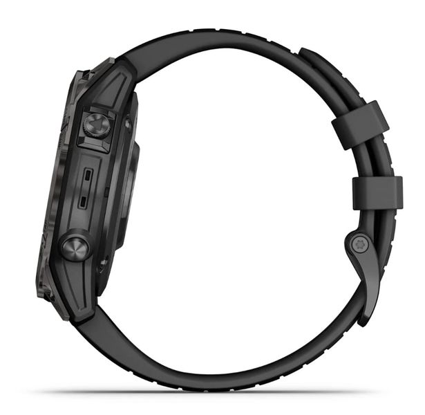 Смарт-годинник Garmin Fenix 7 Pro Sapphire Solar Carbon Gray DLC Titanium with Black Silicone (010-02777-54) 482447 фото