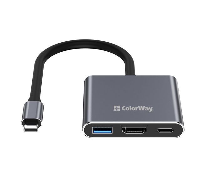 USB-хаб СolorWay USB Type-C 3-в-1 (CW-HUB08) 568763 фото