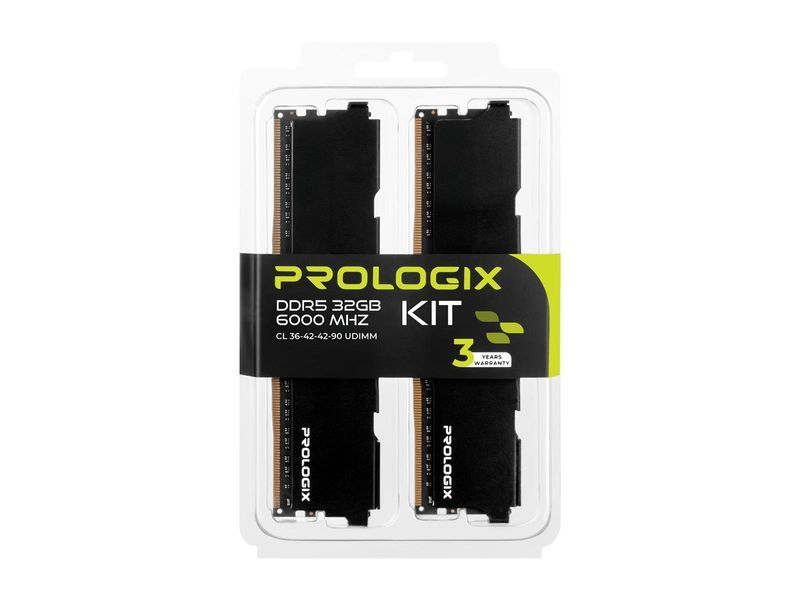 Модуль пам`ятi DDR5 2x16GB/6000 Prologix Black (PRO32GB6000B5K) 532527 фото
