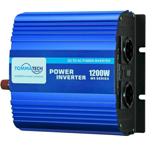 Інвертор напруги TommaTech MS-1200, 12V/220V, 1200W (MS-1200/29445) 444433 фото