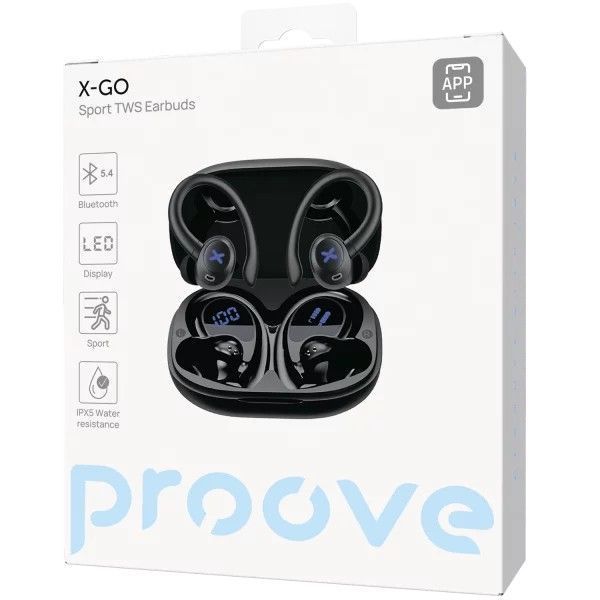 Bluetooth-гарнітура Proove X-Go TWS (APP) Black (TWXG0001AP01) 617601 фото