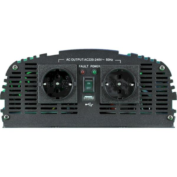 Інвертор напруги TommaTech MS-1200, 12V/220V, 1200W (MS-1200/29445) 444433 фото